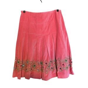 Etcetera Skirts Size 2 Womens Pink Pleated Beaded Gemstone Professional Eveneing